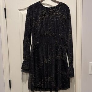 Elegant Black and Gold Women's Dress